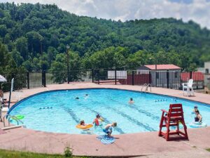 The community pool at the Fries Recreation Center, Fries, VA