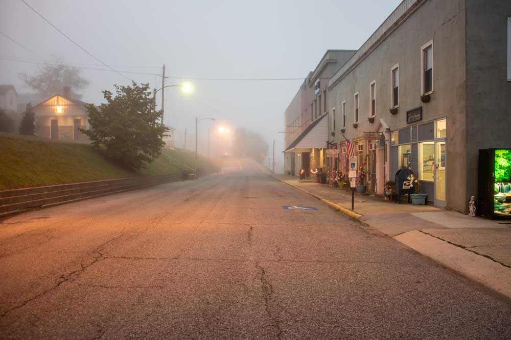 Idyllic downtown scene, Fries, Virginia