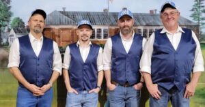 Group photo of members of Gap Civil old-time band